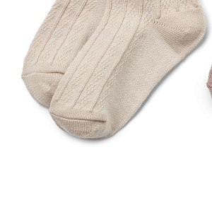 Детские носки с добавлением шерсти Wheat "Nora", 2 пары, вечерняя роза